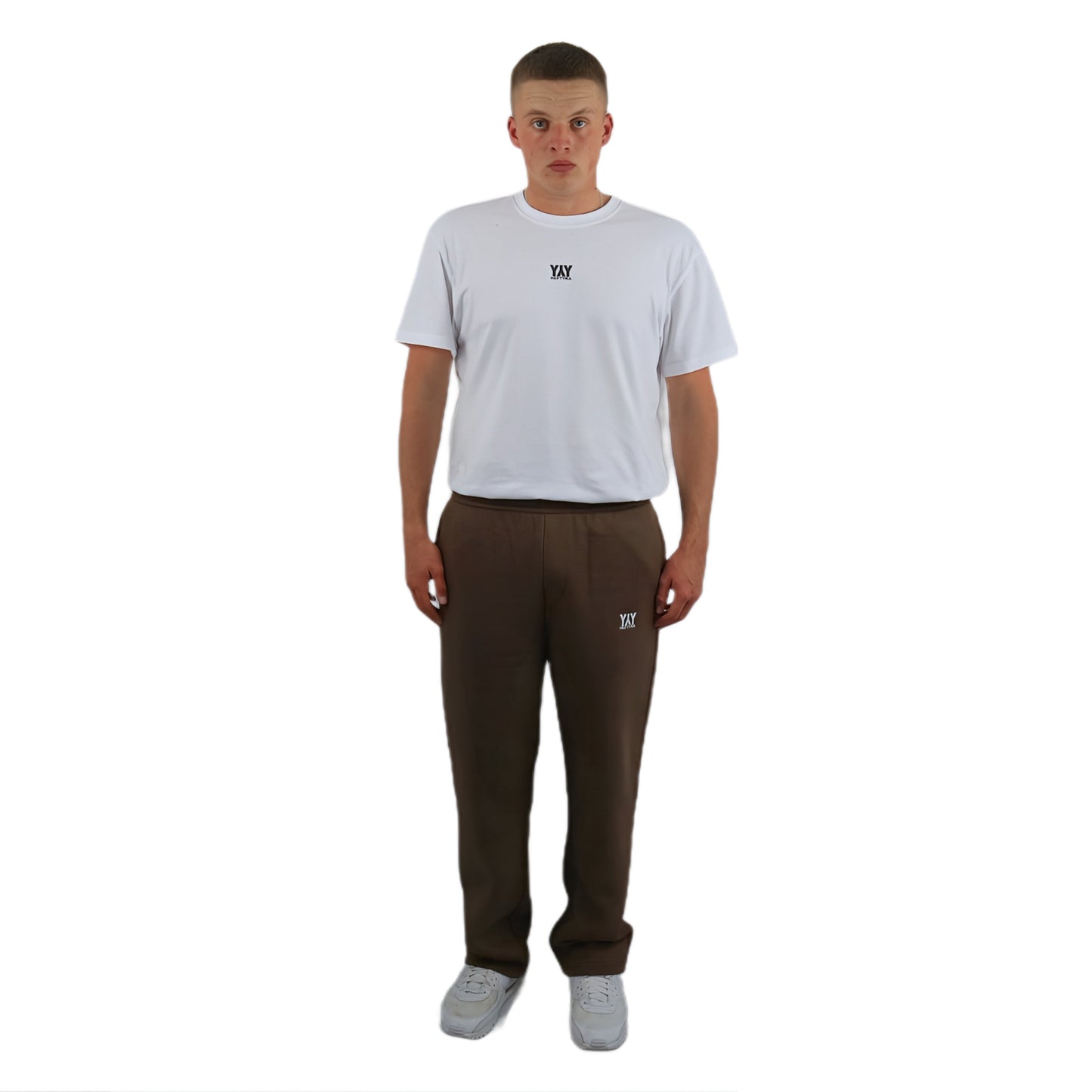 OPEN LEG JOGGER CHOCOLATE BROWN