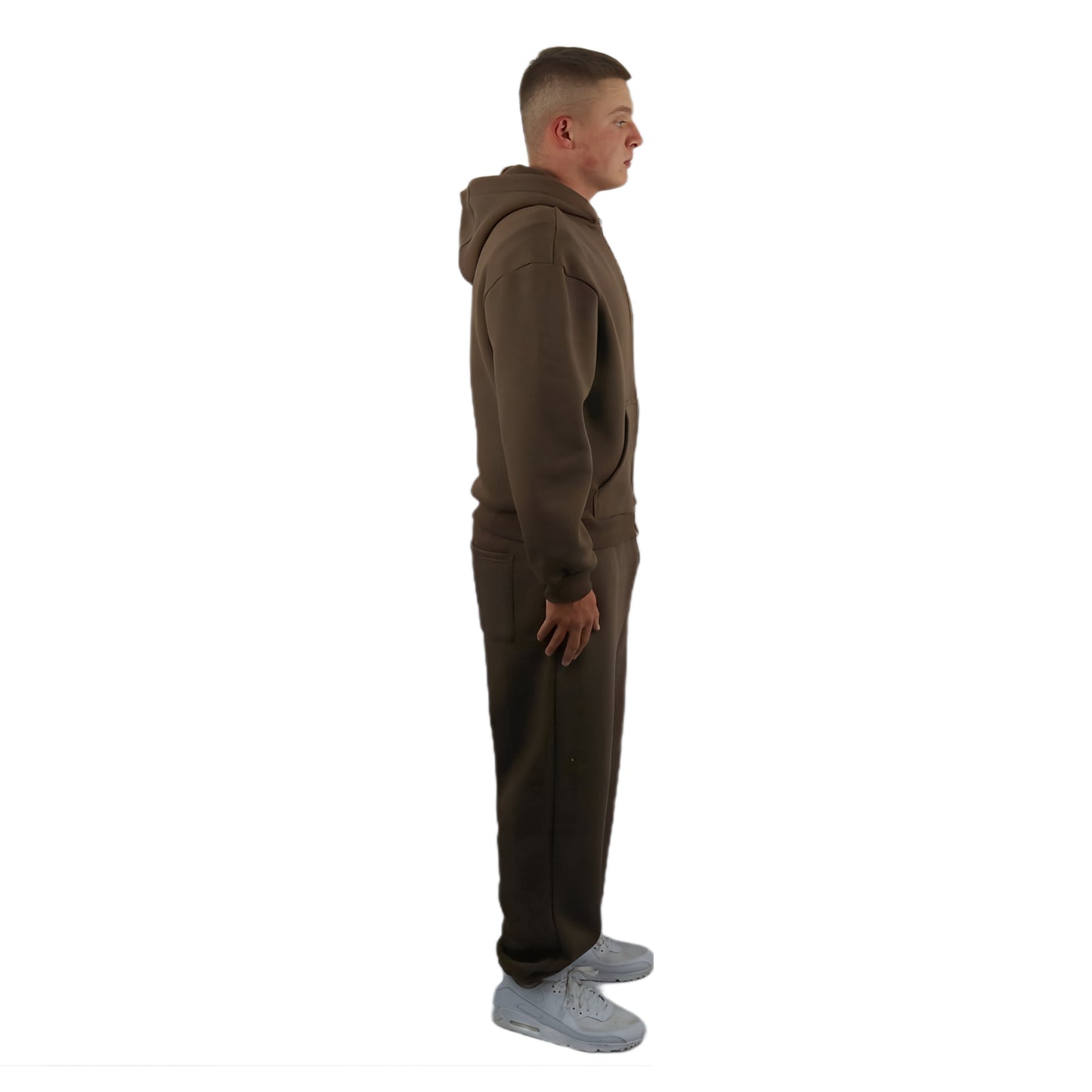 ZIP- HOODIE CHOCOLATE BROWN