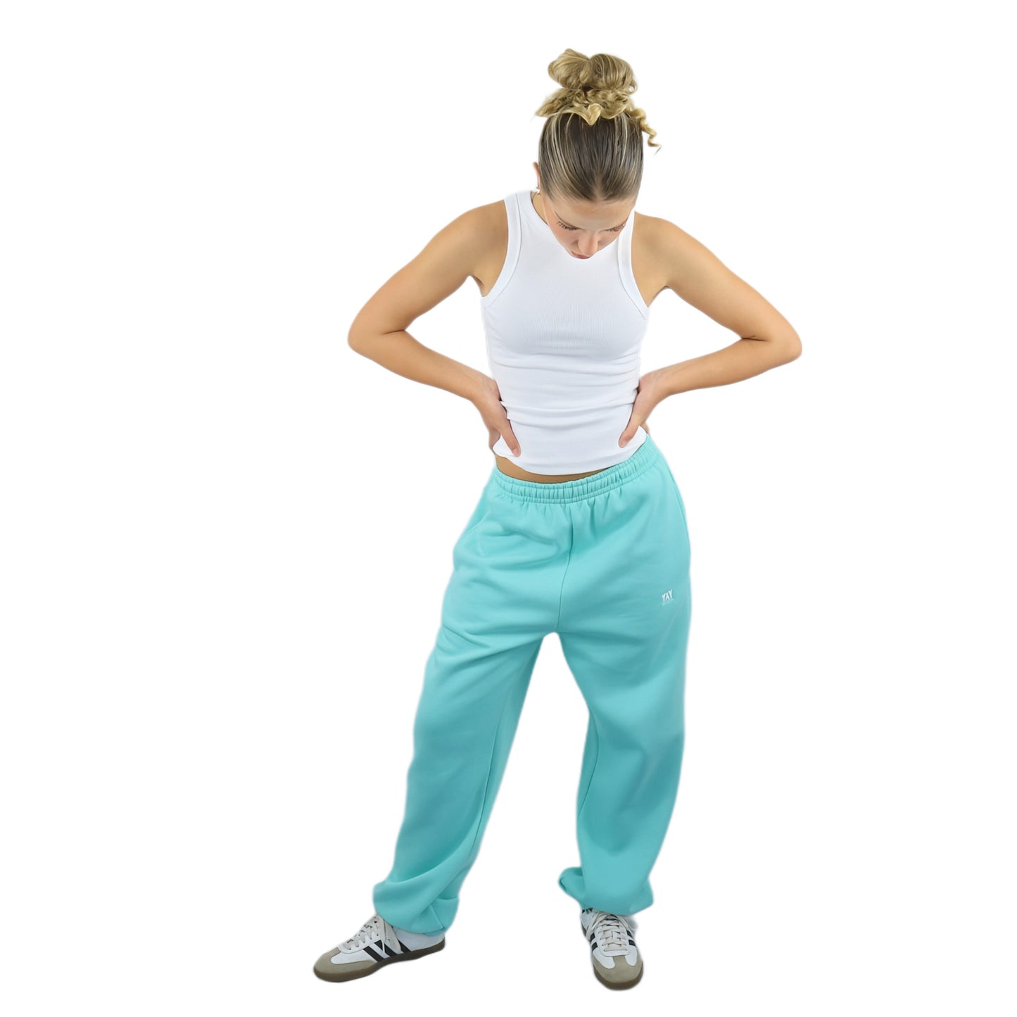 CUFF JOGGER WATER BLUE