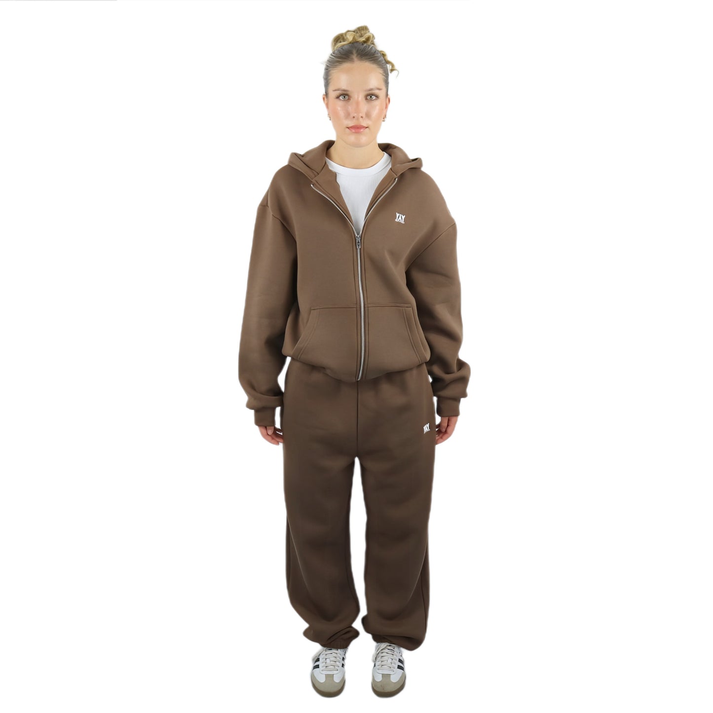 ZIP- HOODIE CHOCOLATE BROWN