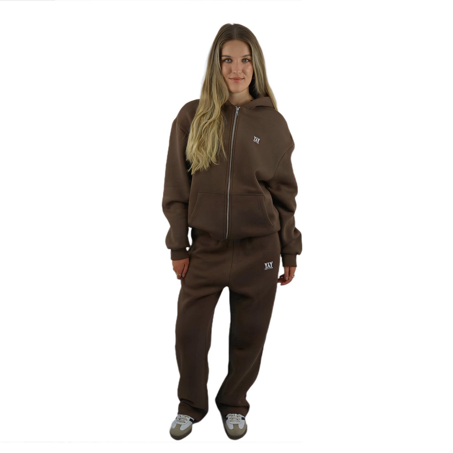 OPEN LEG JOGGER CHOCOLATE BROWN