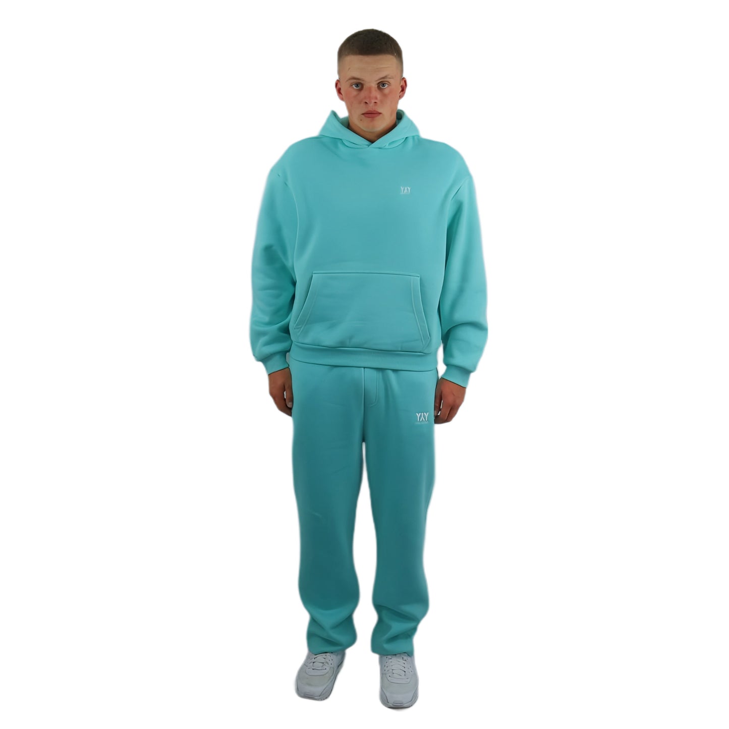 OPEN LEG JOGGER WATER BLUE