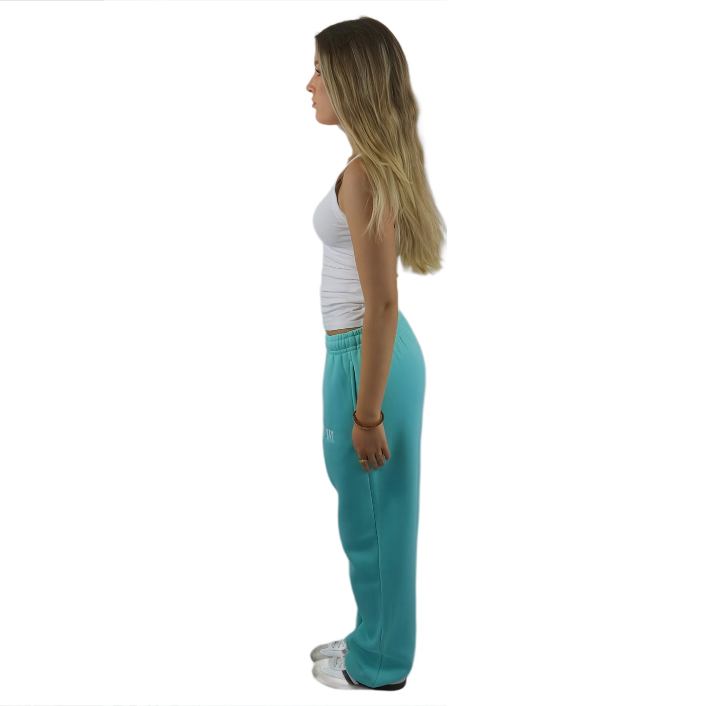 OPEN LEG JOGGER WATER BLUE