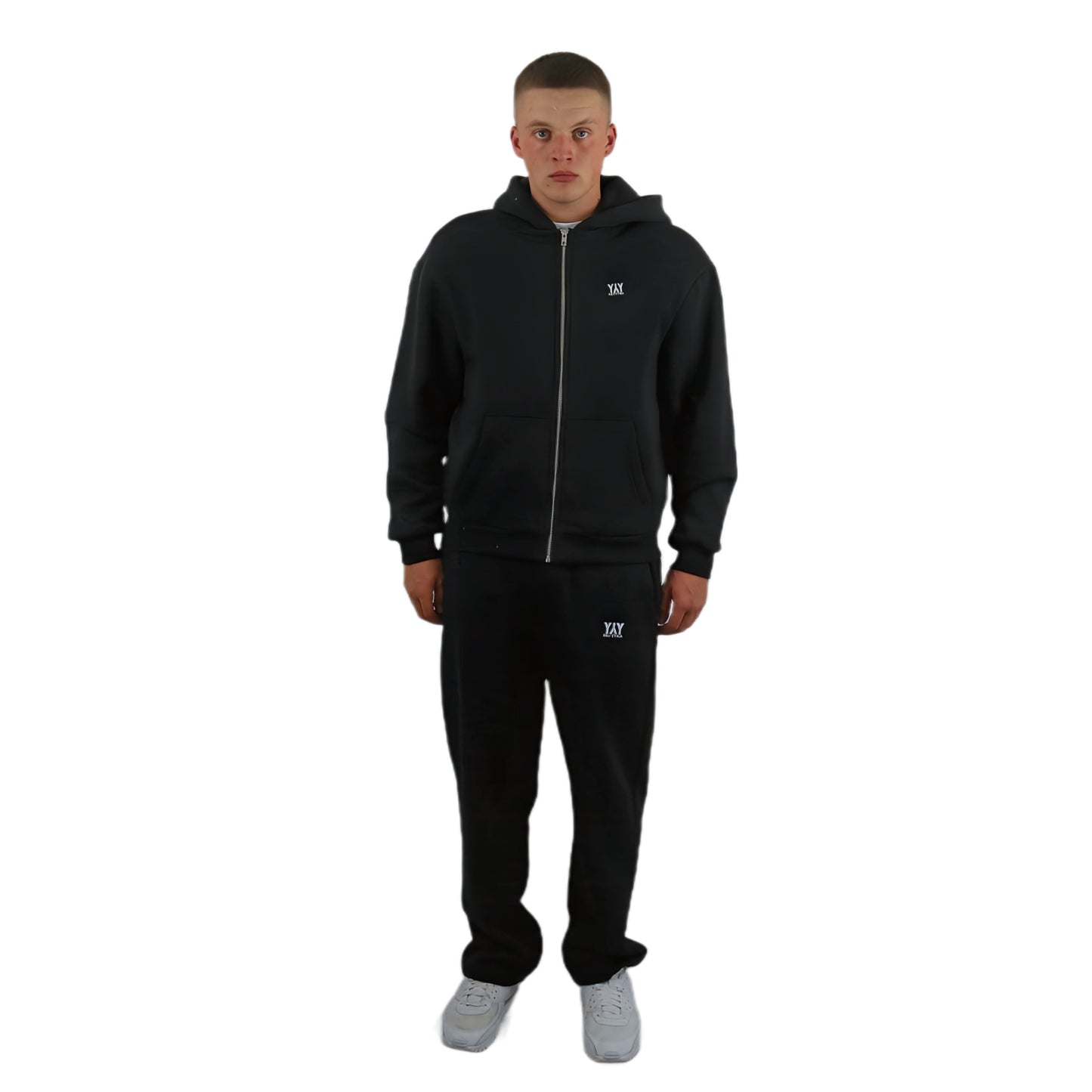 OPEN LEG JOGGER BLACK
