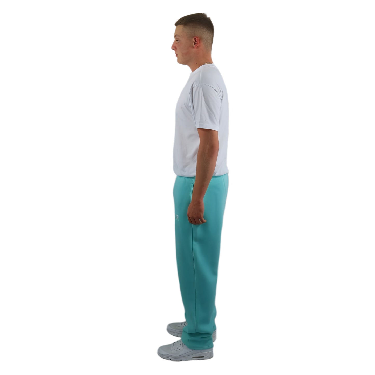 OPEN LEG JOGGER WATER BLUE