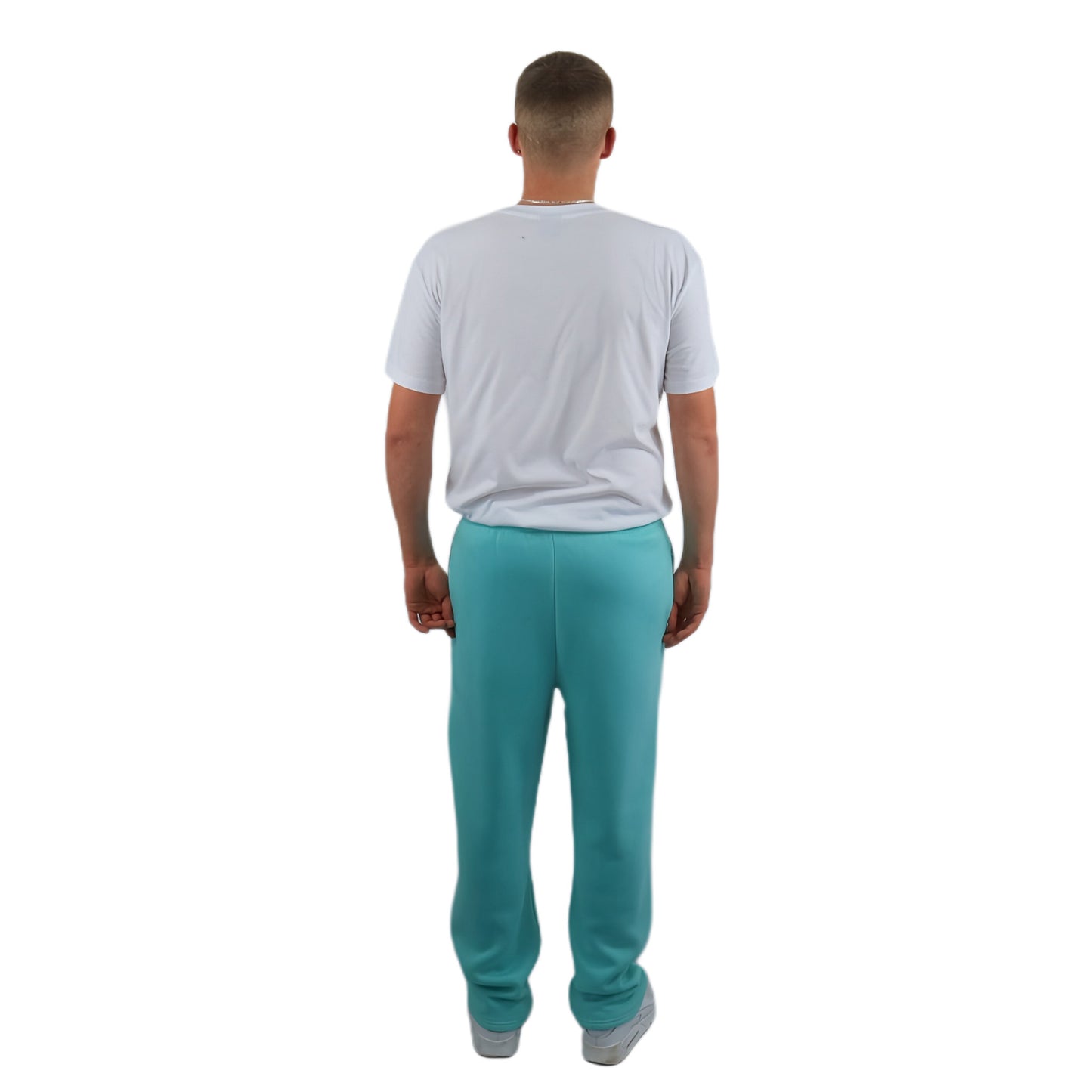 OPEN LEG JOGGER WATER BLUE