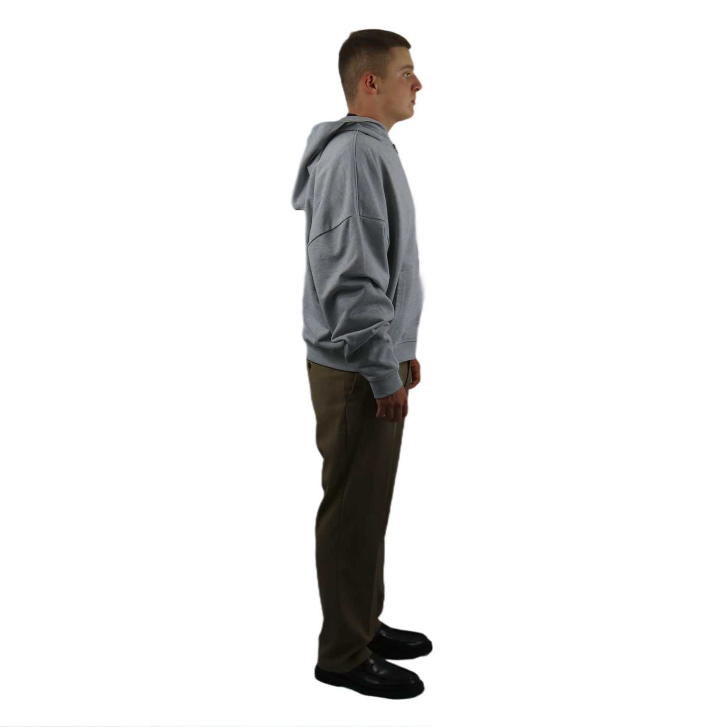 ZIP HOODIE HEAVY HEATHER GREY