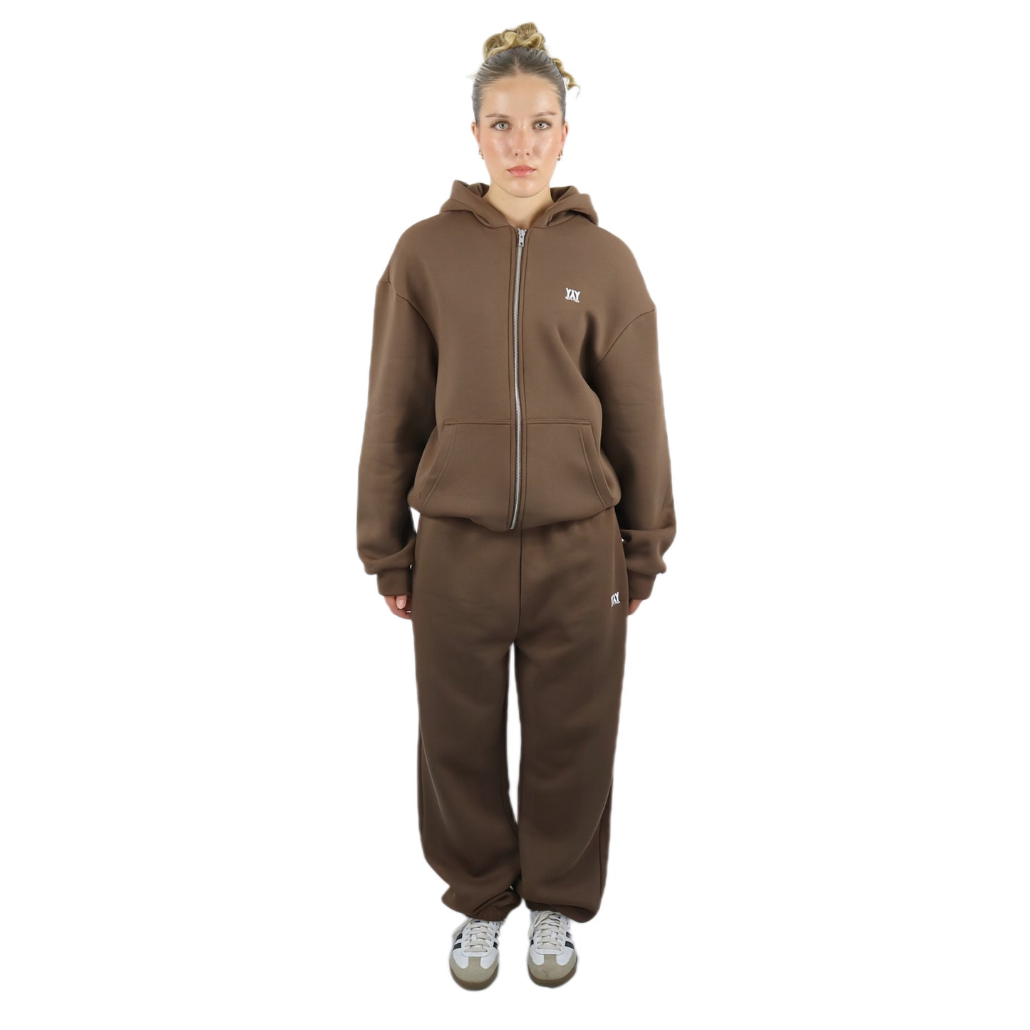 ZIP- HOODIE CHOCOLATE BROWN