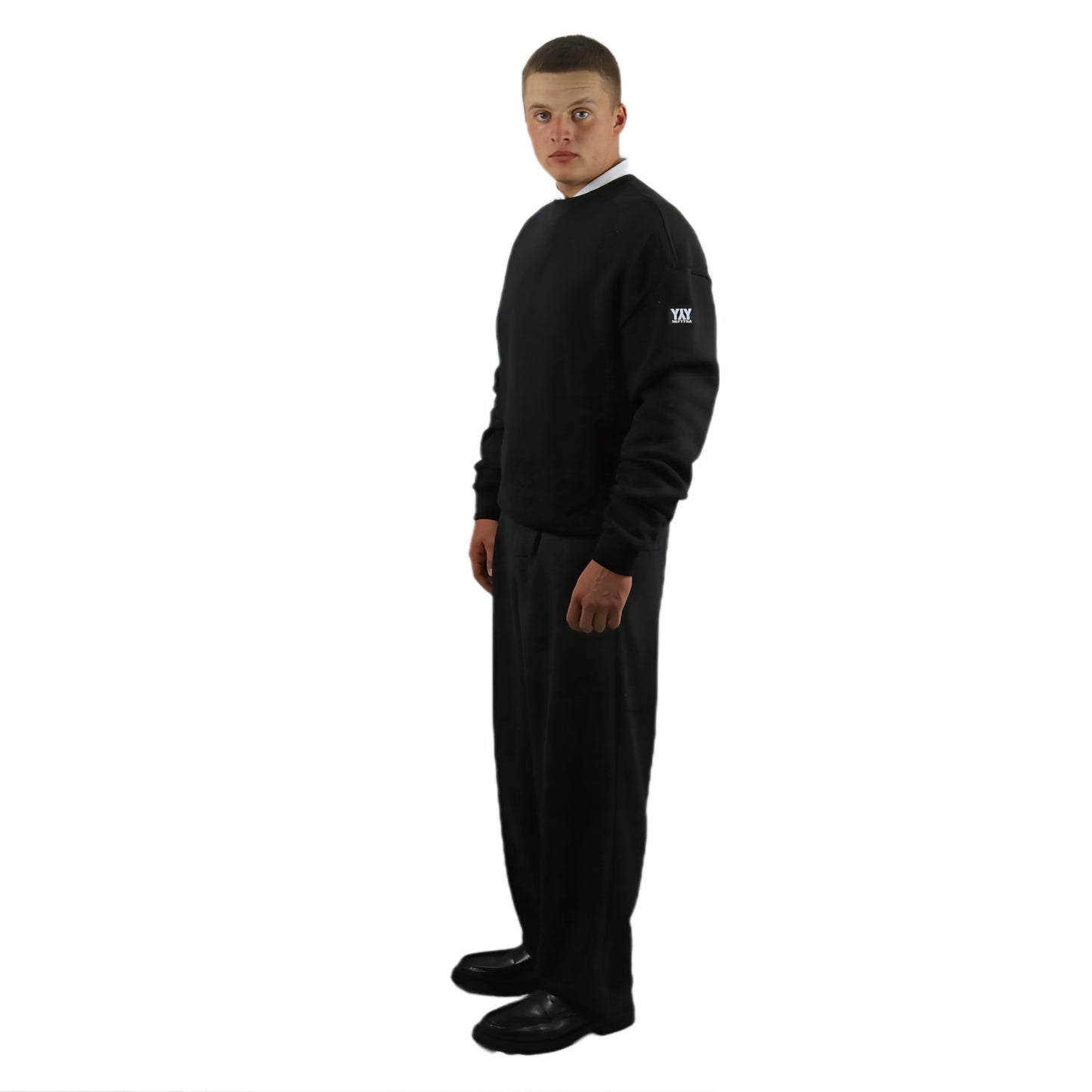 CREW NECK HEAVY BLACK