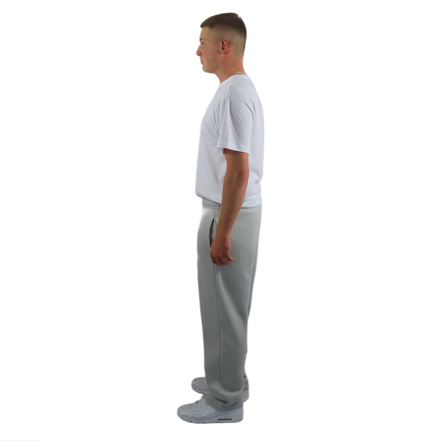 OPEN LEG JOGGER LIGHT GREY