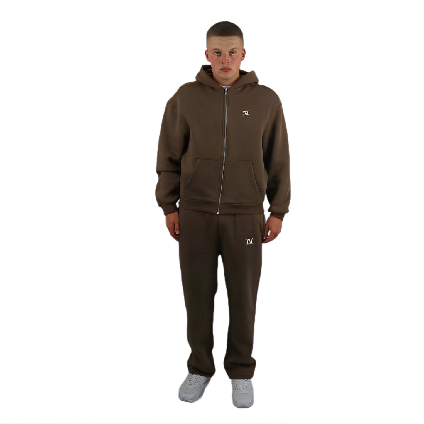 OPEN LEG JOGGER CHOCOLATE BROWN