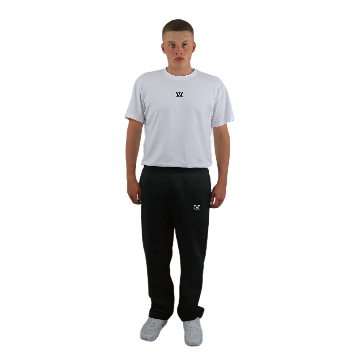 OPEN LEG JOGGER BLACK