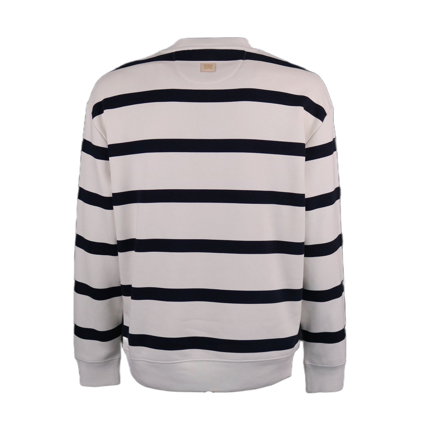 STRIPE CREW NECK SWEAT WHITE NAVY