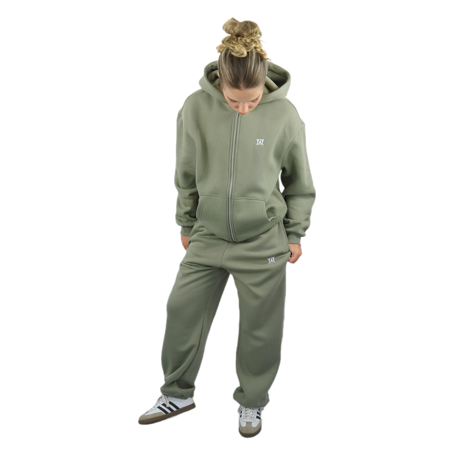 ZIP- HOODIE SOFT OLIVE