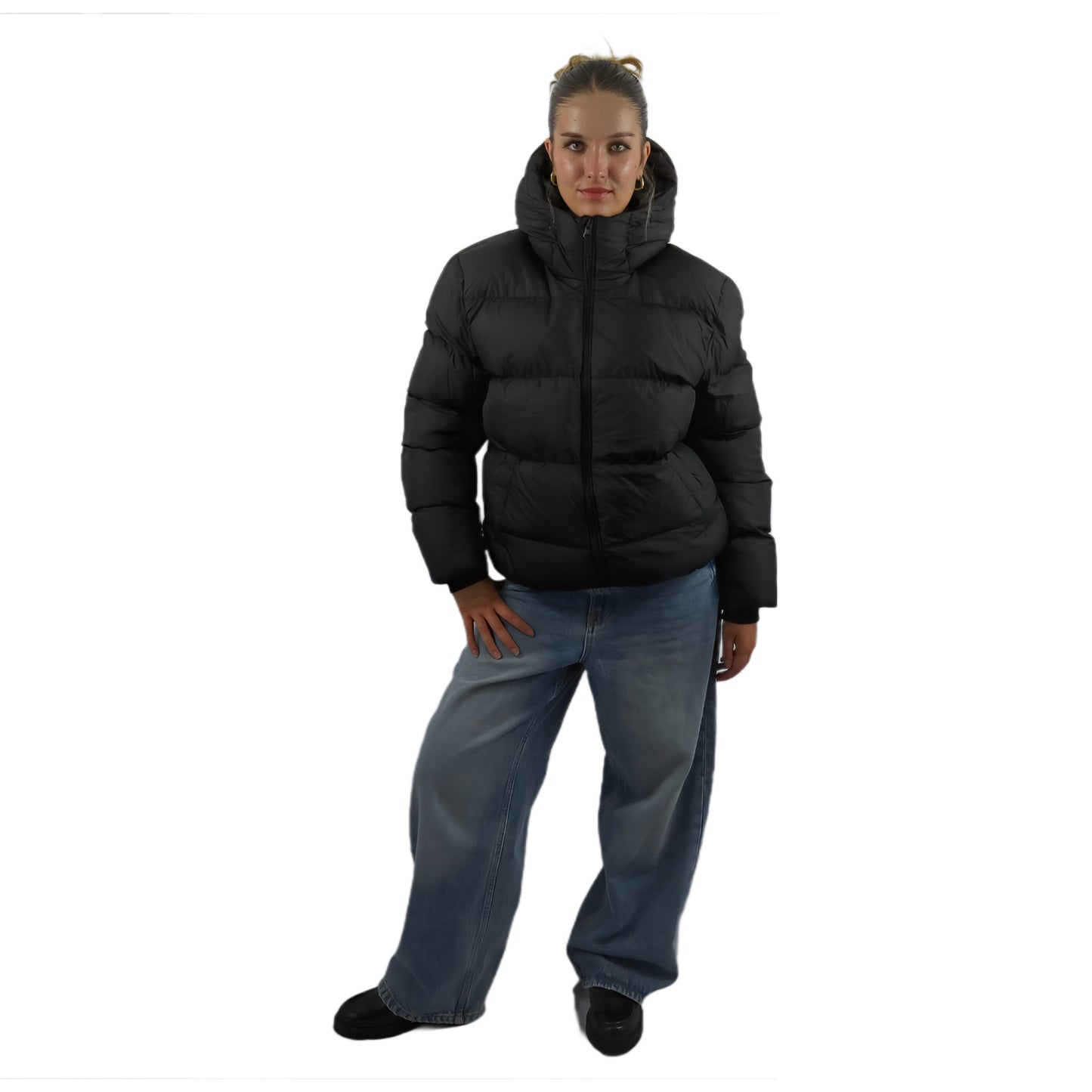 PUFFER OVERSIZE JACKET BLACK