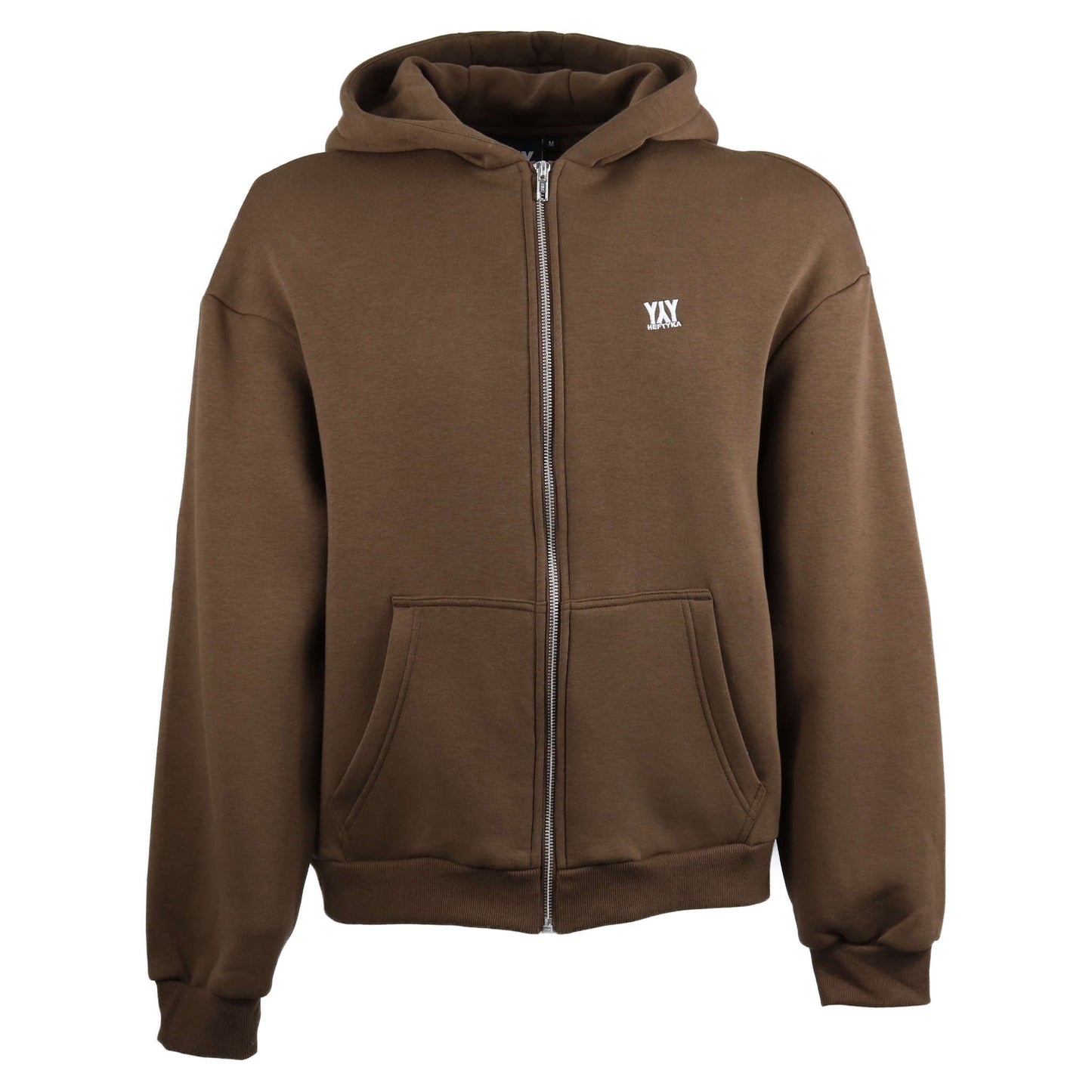 ZIP- HOODIE CHOCOLATE BROWN