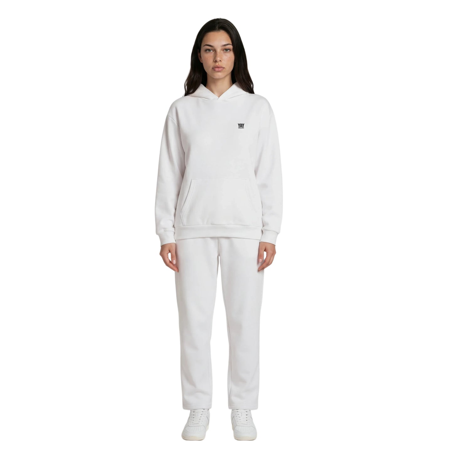 OPEN LEG JOGGER WHITE