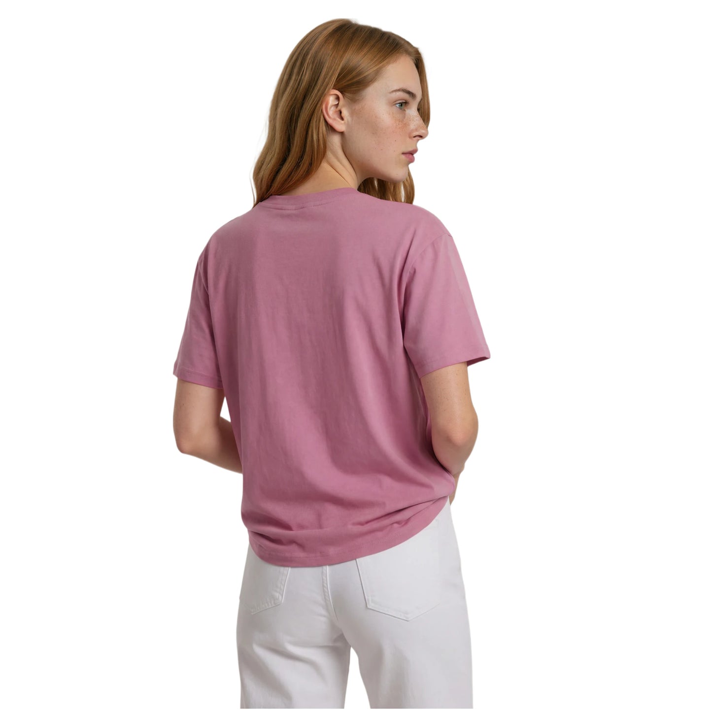 COTTON RELAXED FIT TEE SOFT ROSE
