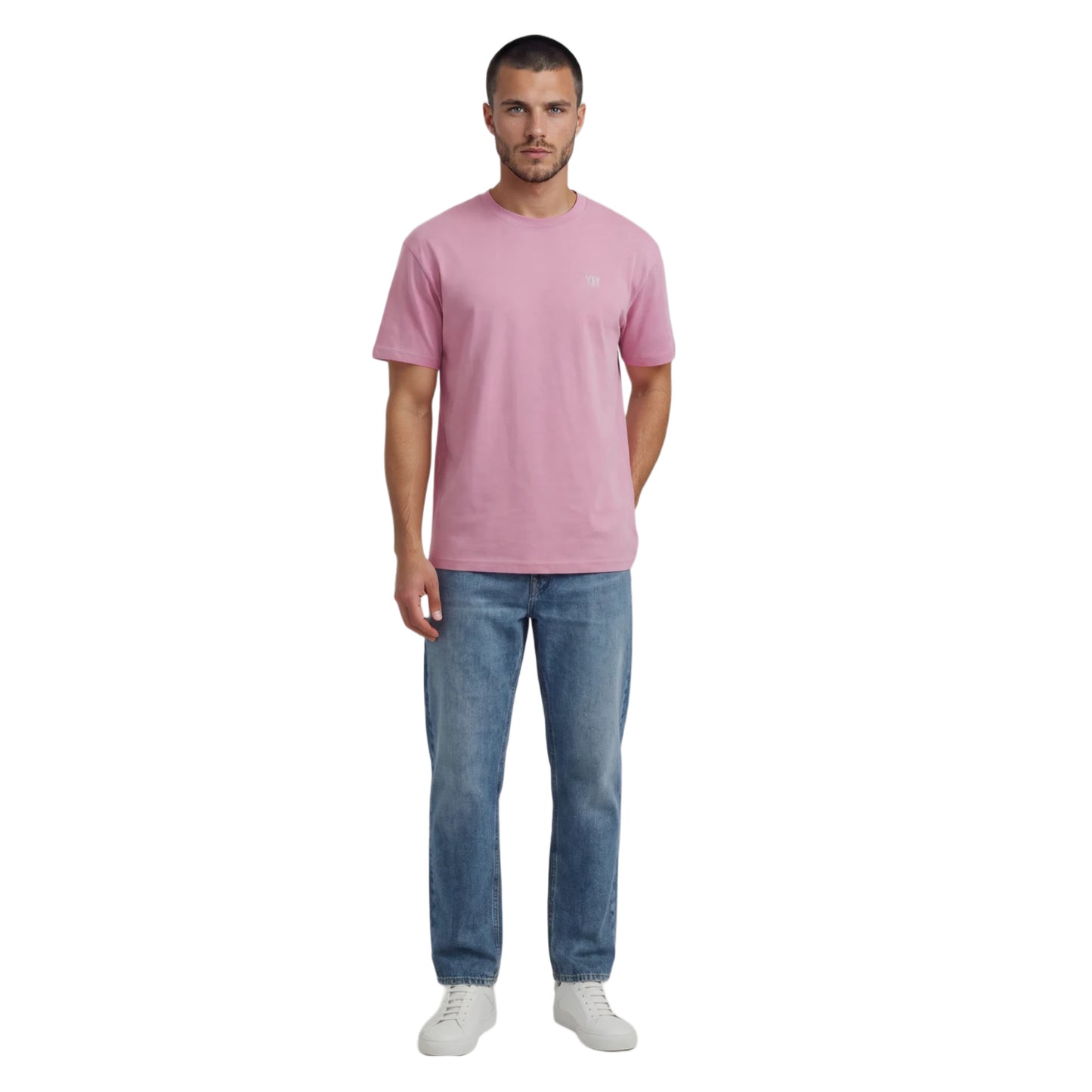 COTTON RELAXED FIT TEE SOFT ROSE