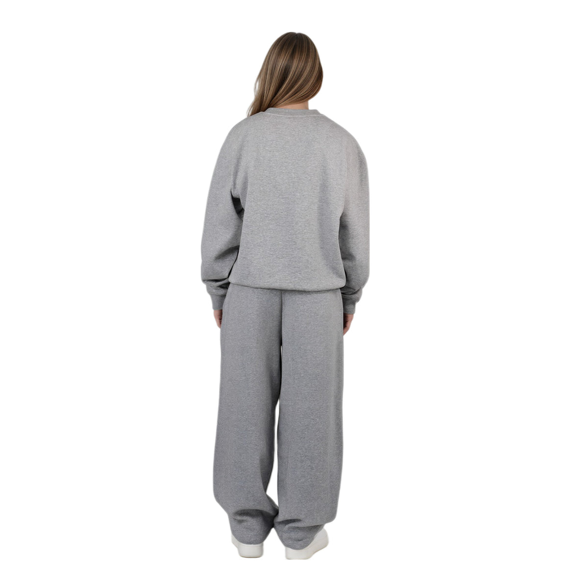 CREW NECK LOOSE FIT HEATHER GREY
