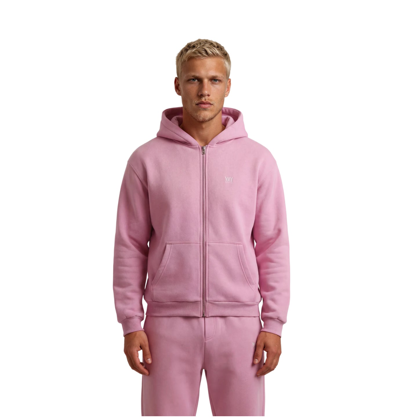 ZIP HOODIE SOFT ROSE