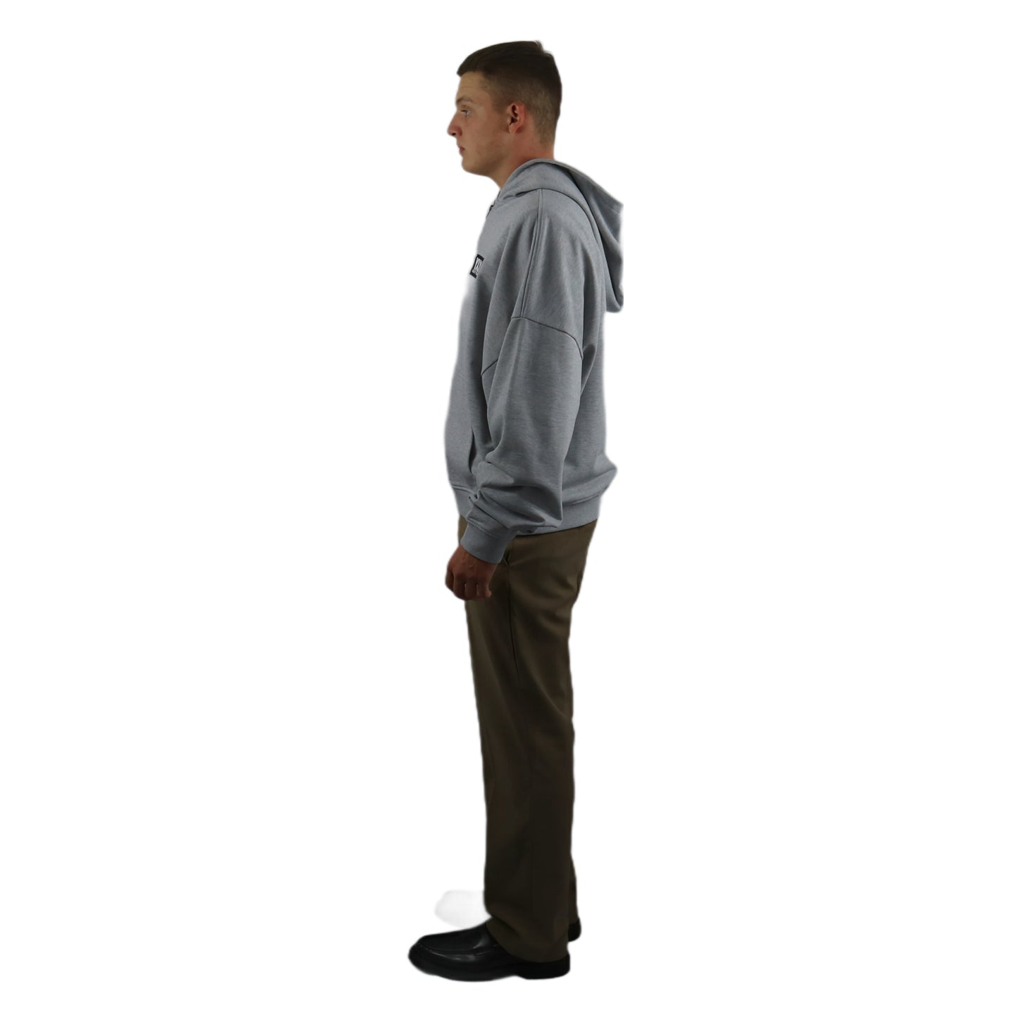 ZIP HOODIE HEAVY HEATHER GREY
