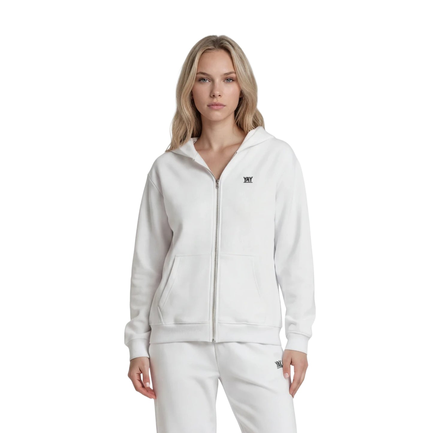ZIP HOODIE WHITE