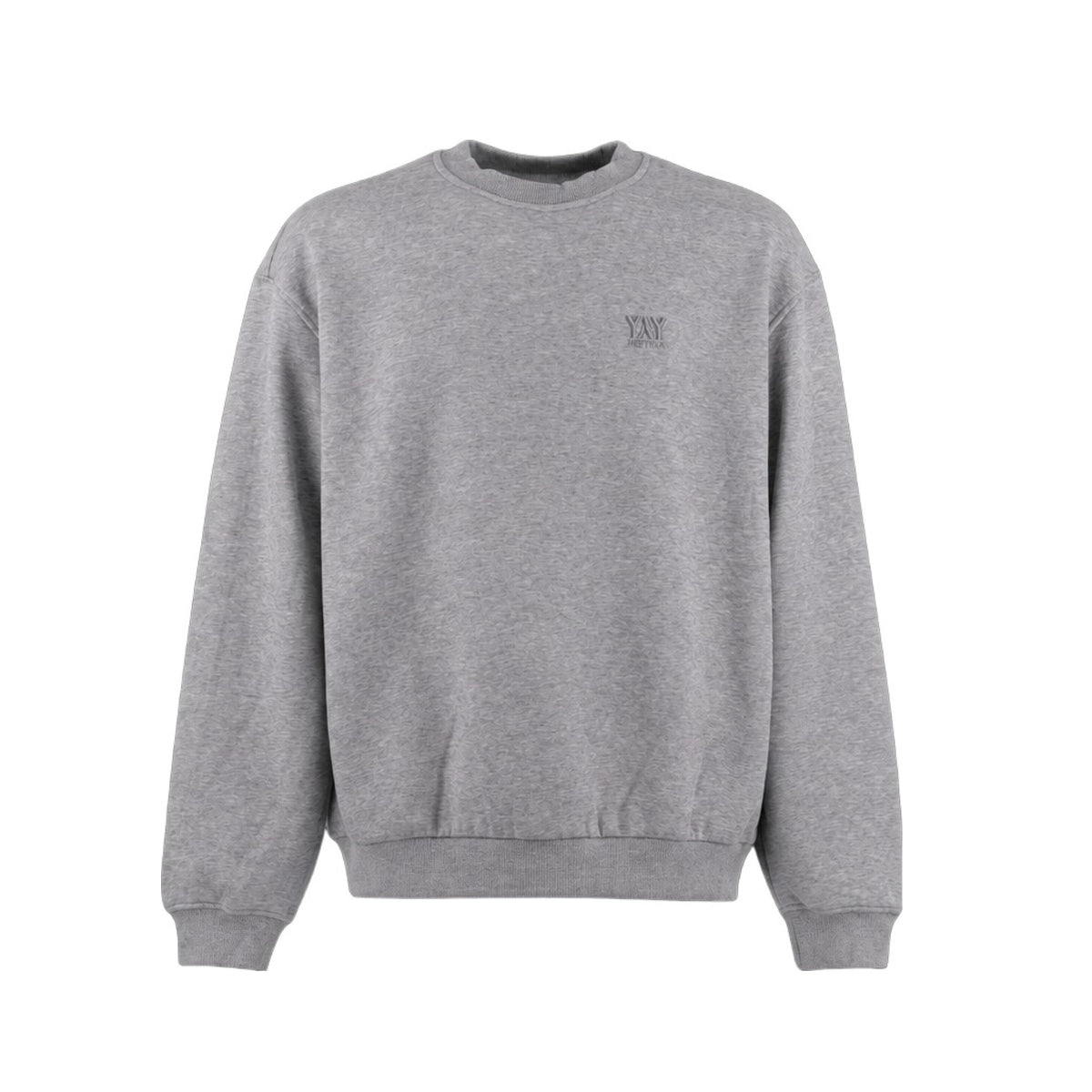 CREW NECK LOOSE FIT HEATHER GREY