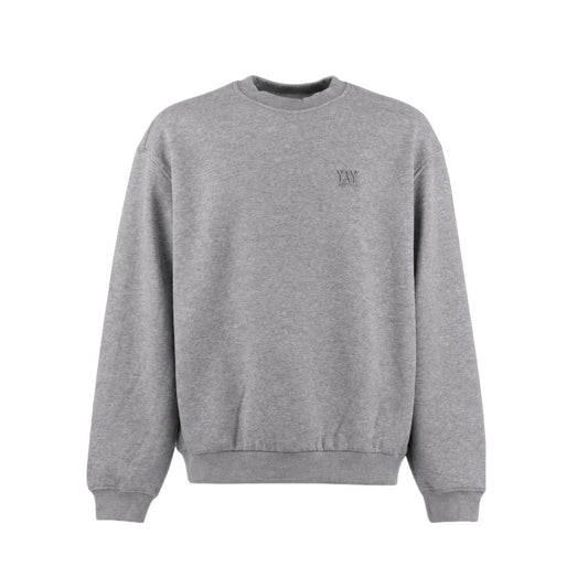 CREW NECK LOOSE FIT HEATHER GREY