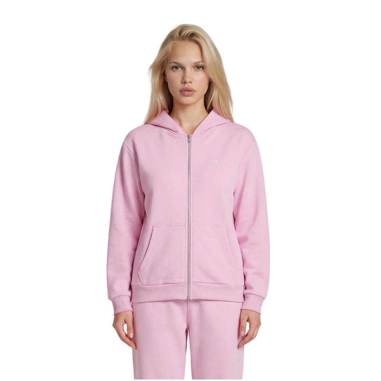 ZIP HOODIE SOFT ROSE