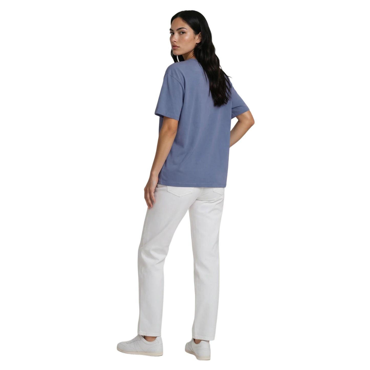 COTTON RELAXED FIT TEE SOFT BLUE