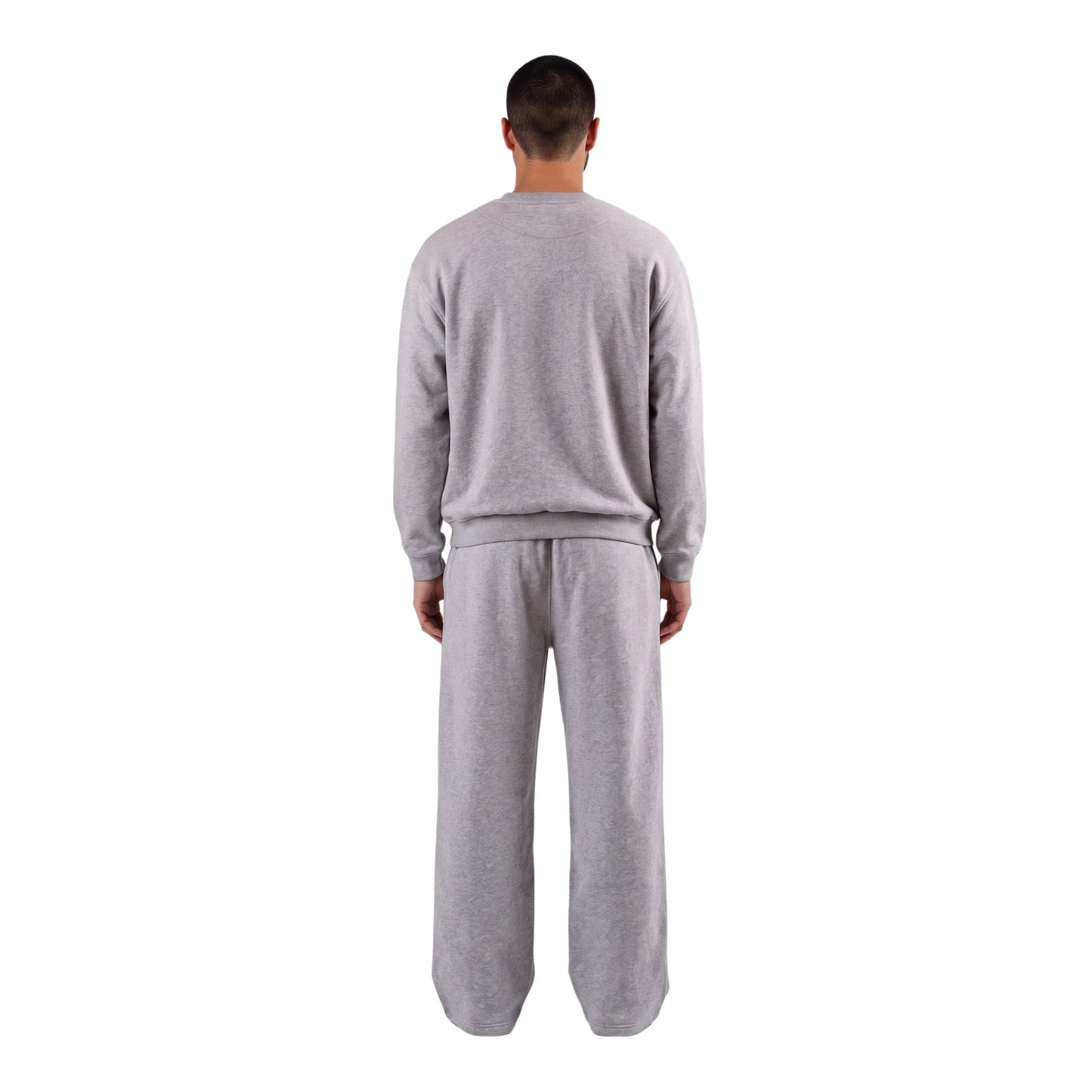 CREW NECK LOOSE FIT HEATHER GREY