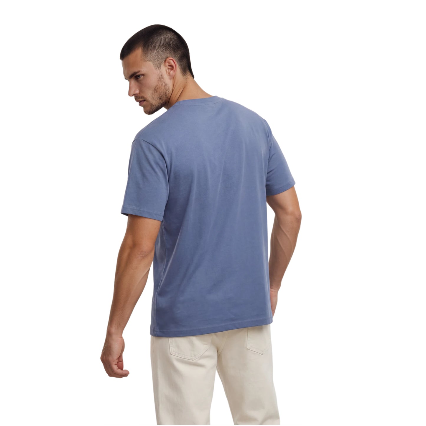 COTTON RELAXED FIT TEE SOFT BLUE