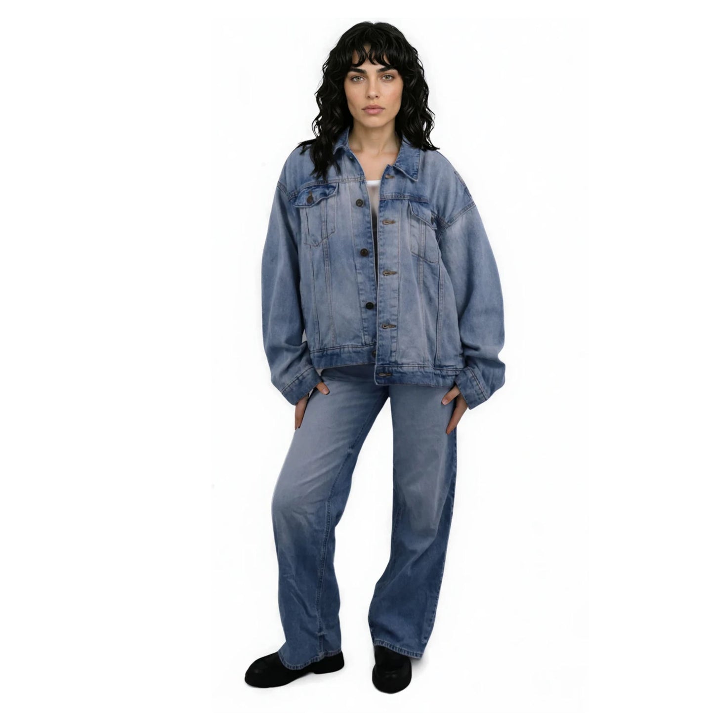 DENIM JACKET LIGHT BLUE WASHED