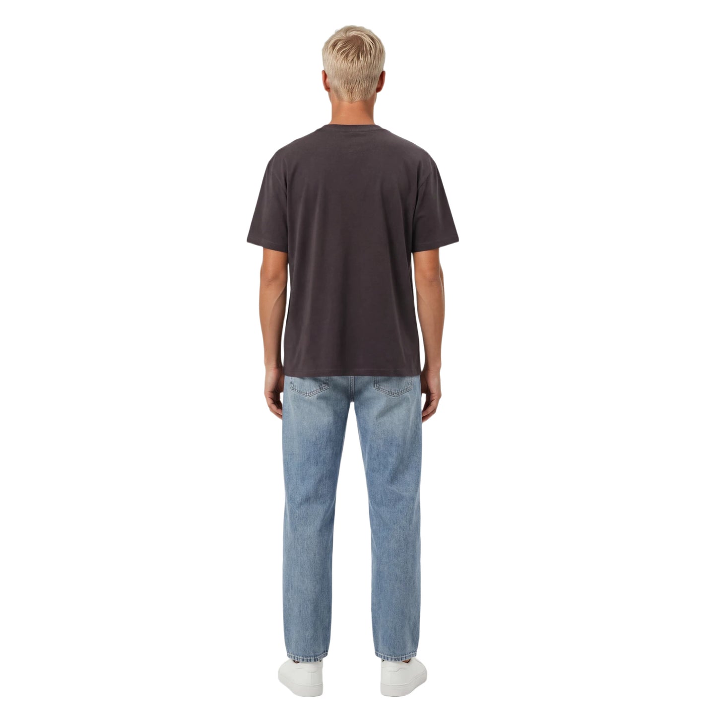 COTTON RELAXED FIT TEE ANTHRACITE