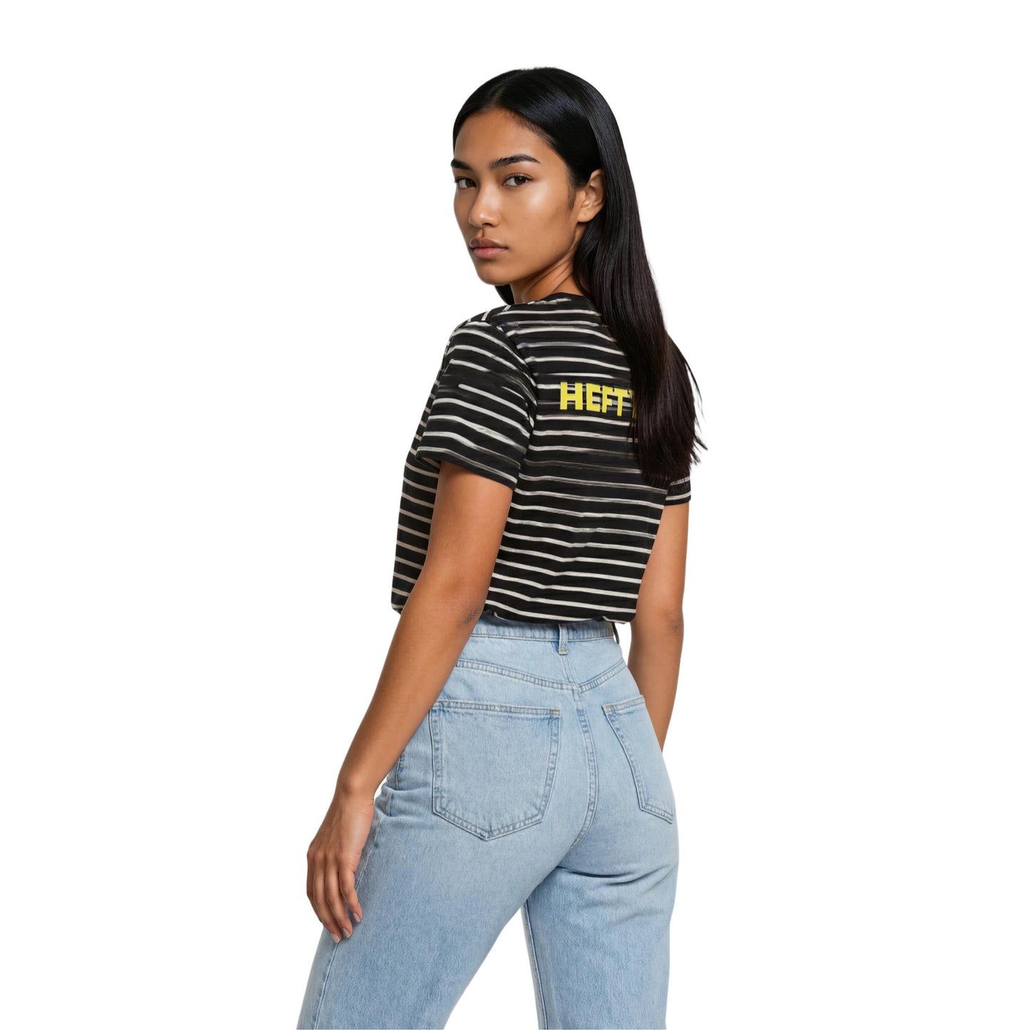 STRIPE TEE NEON YELLOW