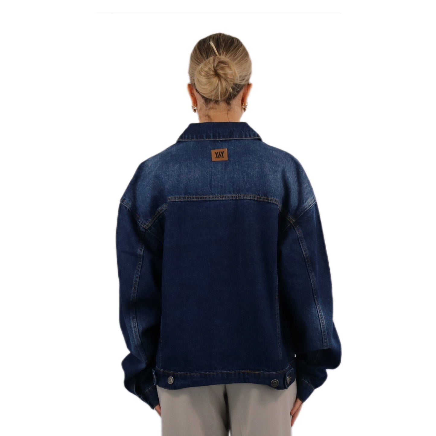 DENIM JACKET MID BLUE WASHED