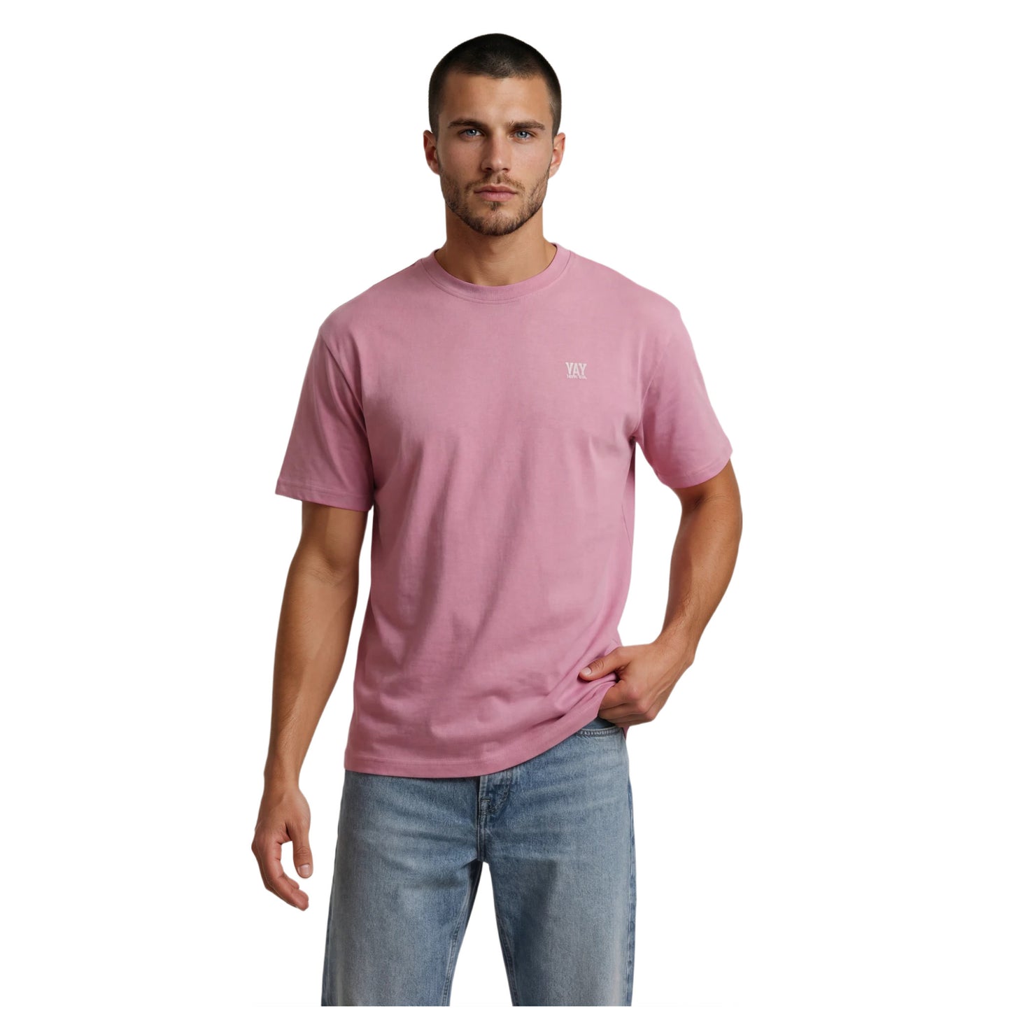 COTTON RELAXED FIT TEE SOFT ROSE