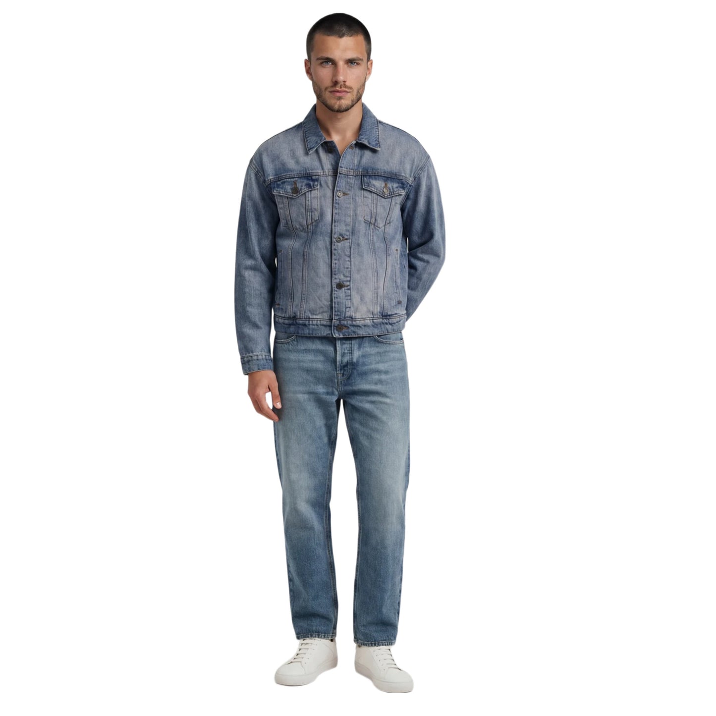 DENIM JACKET LIGHT BLUE WASHED