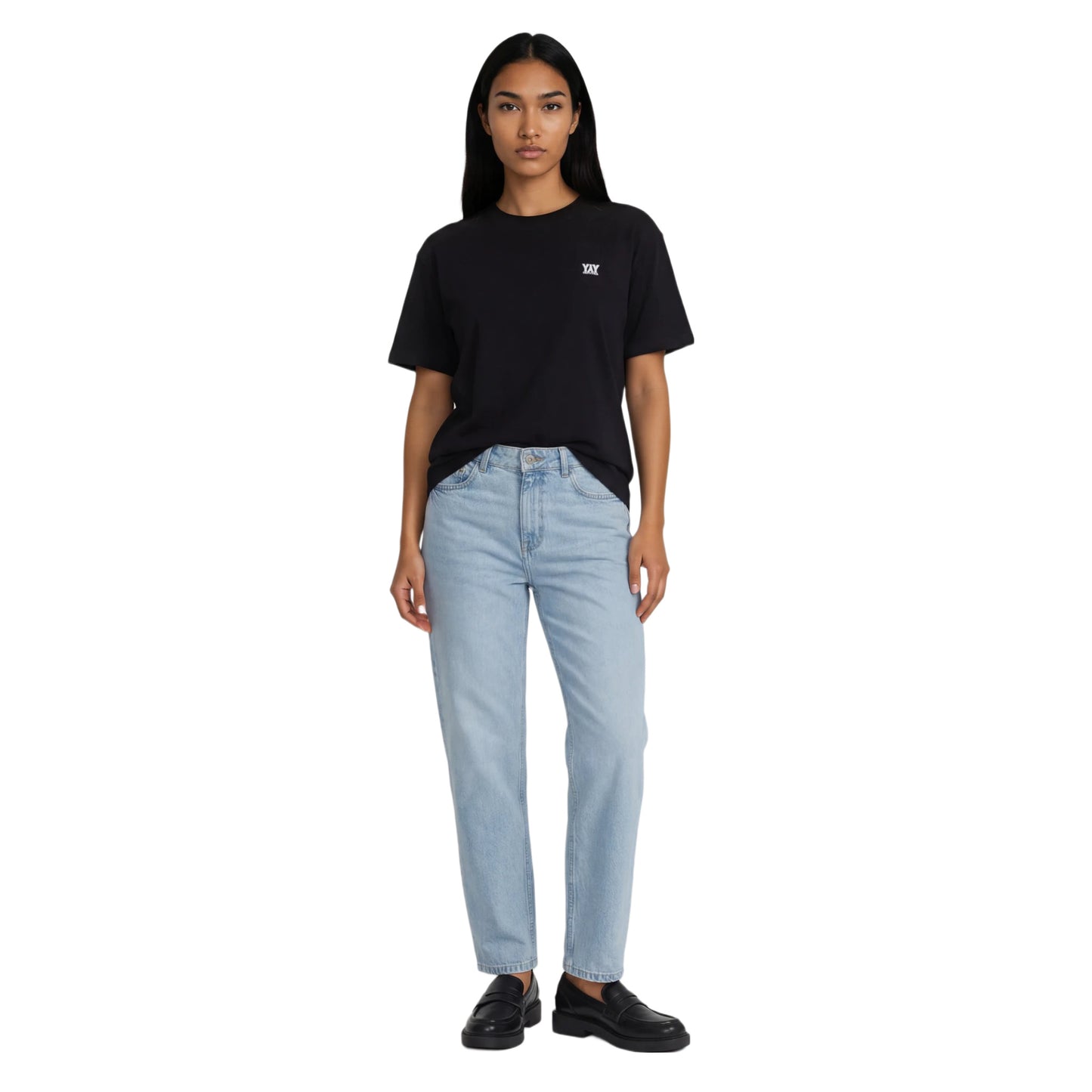COTTON RELAXED FIT TEE BLACK