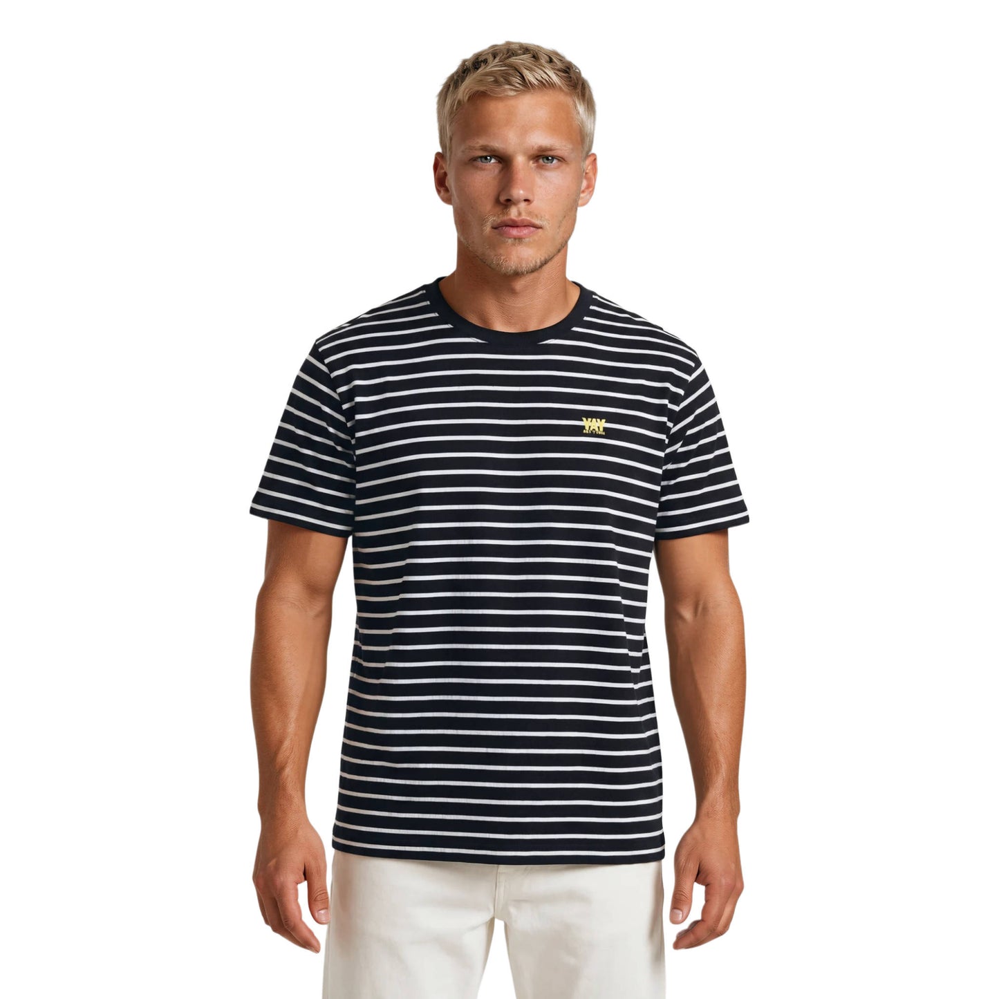 STRIPE TEE NEON YELLOW