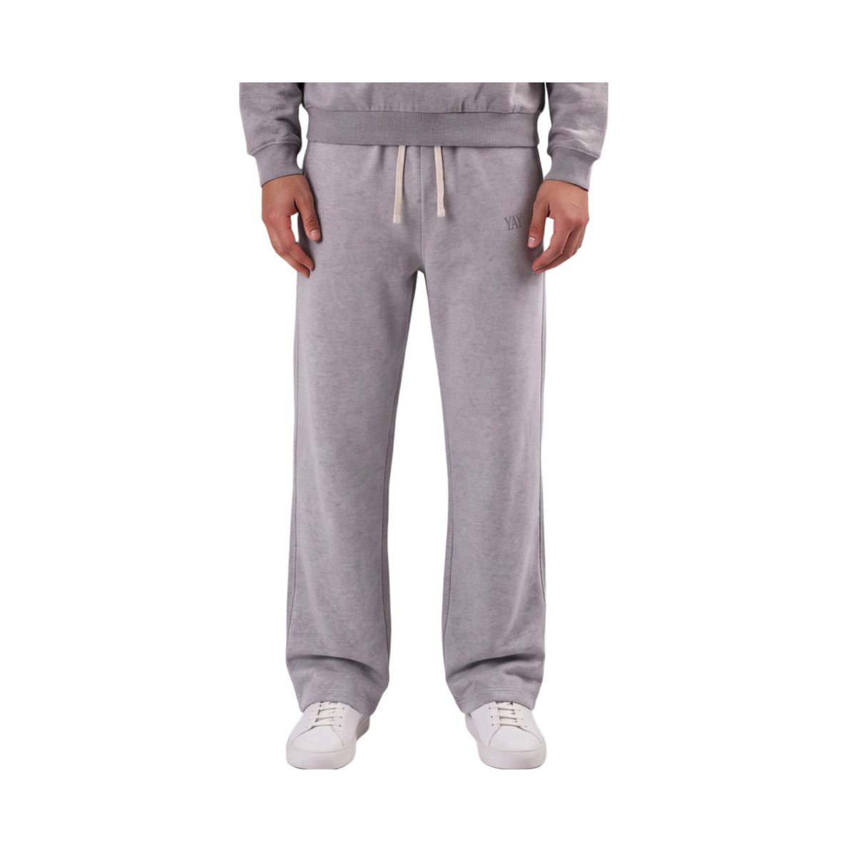 WIDE LEG JOGGER HEATHER GREY