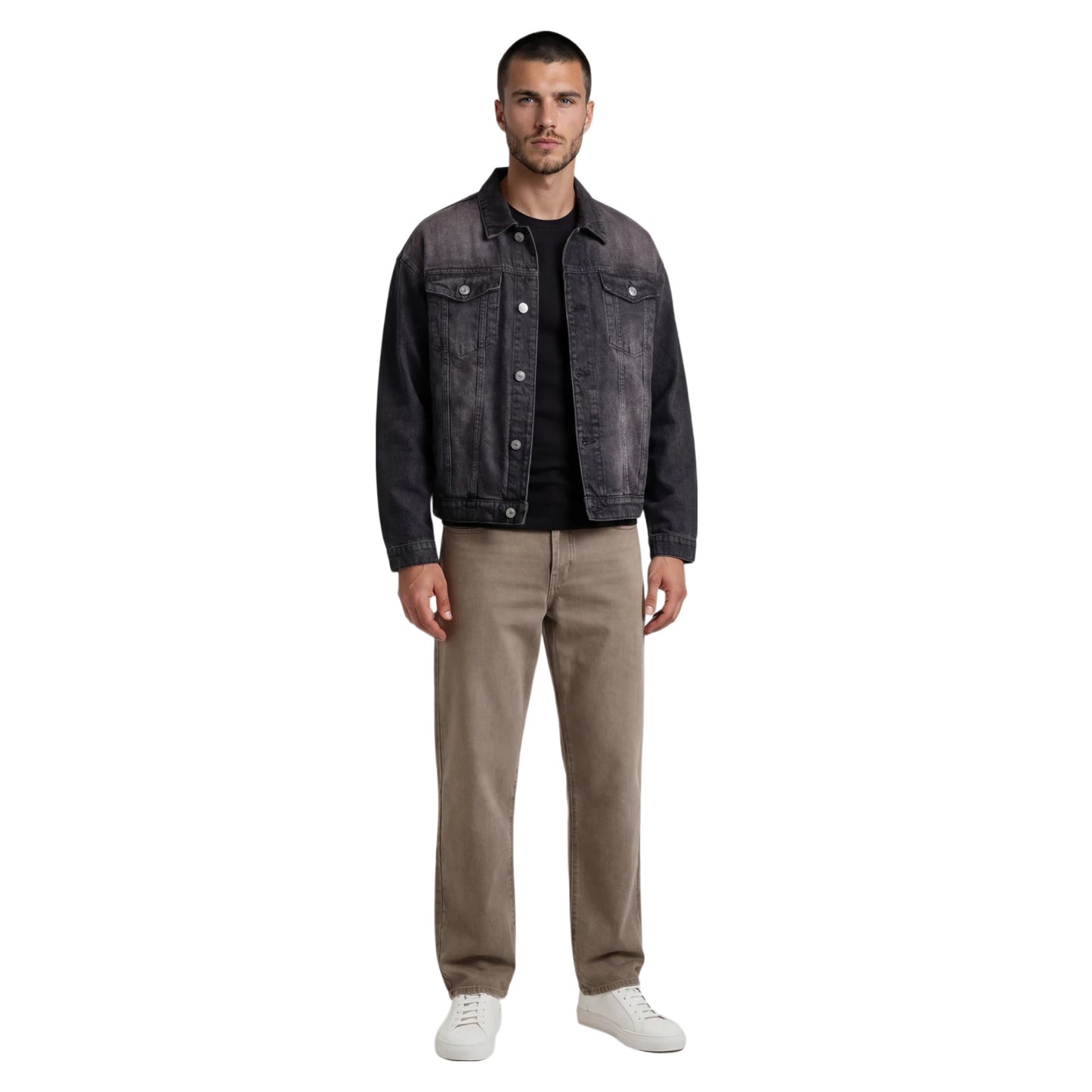 DENIM JACKET BLACK WASHED