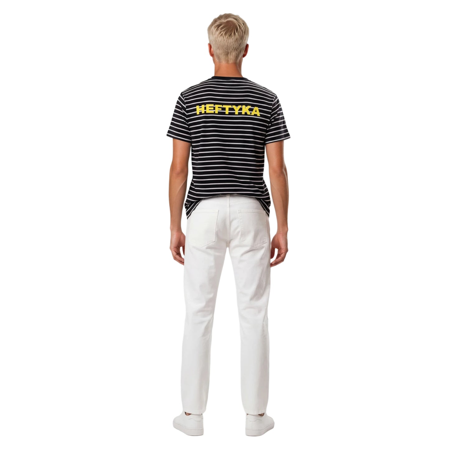 STRIPE TEE NEON YELLOW