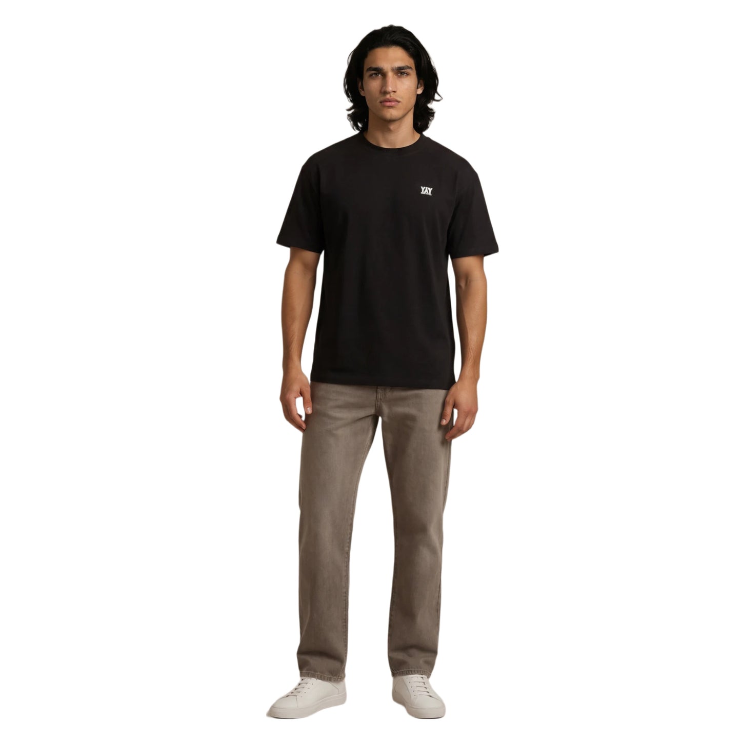 COTTON RELAXED FIT TEE BLACK
