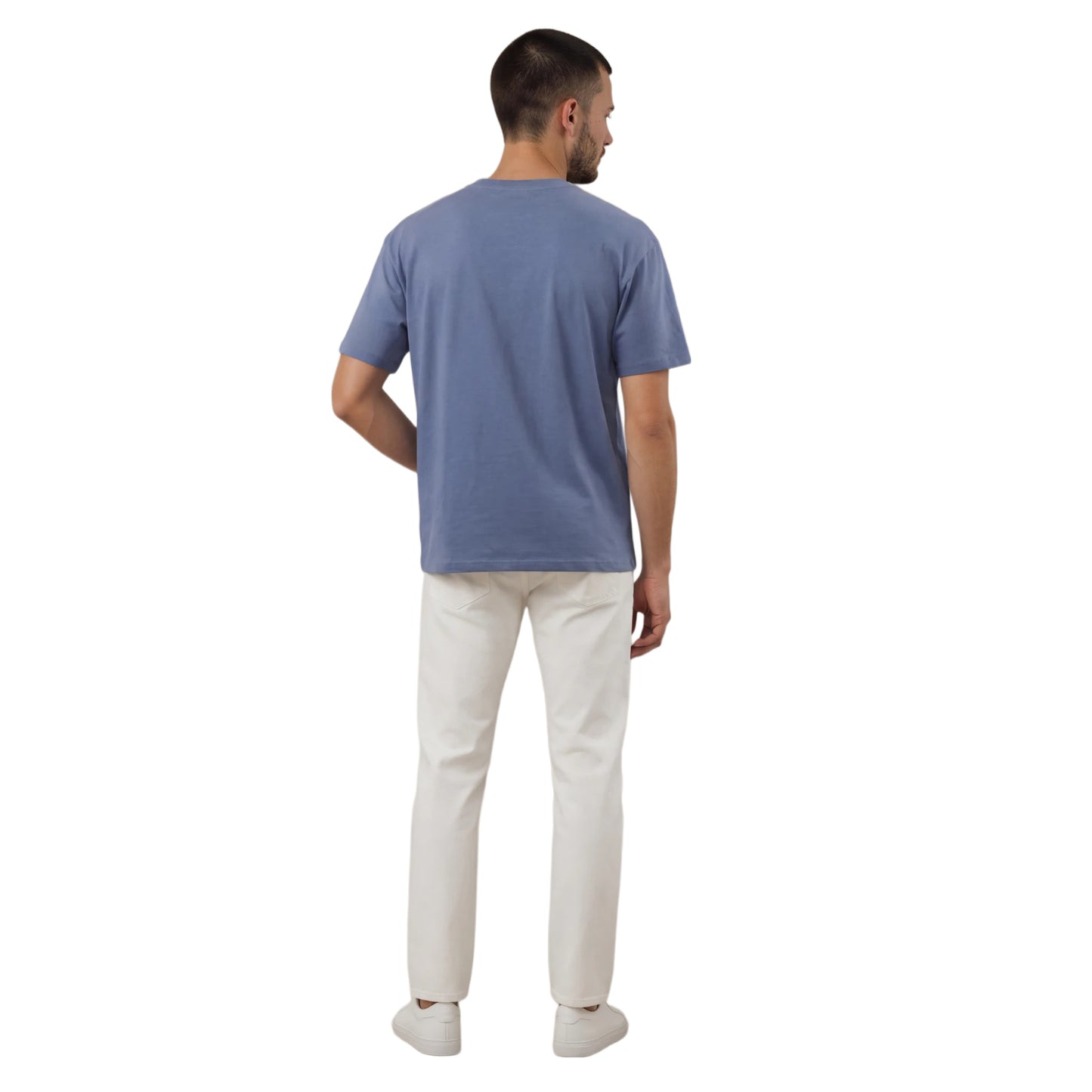 COTTON RELAXED FIT TEE SOFT BLUE
