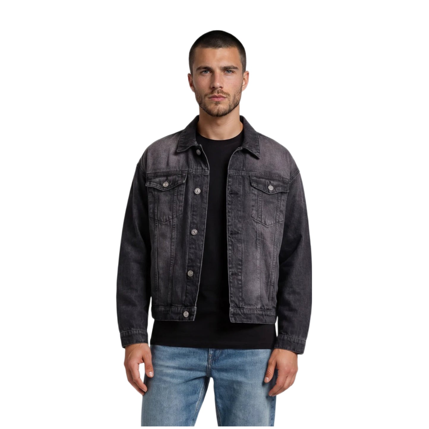 DENIM JACKET BLACK WASHED