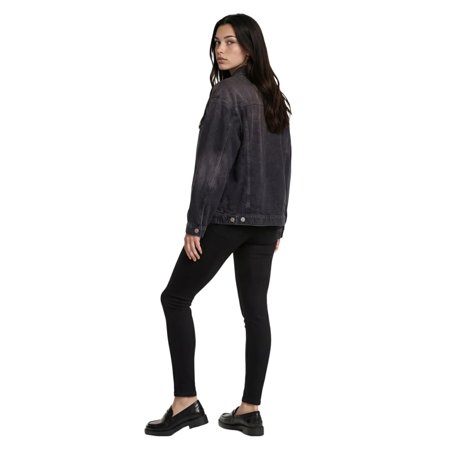 DENIM JACKET BLACK WASHED