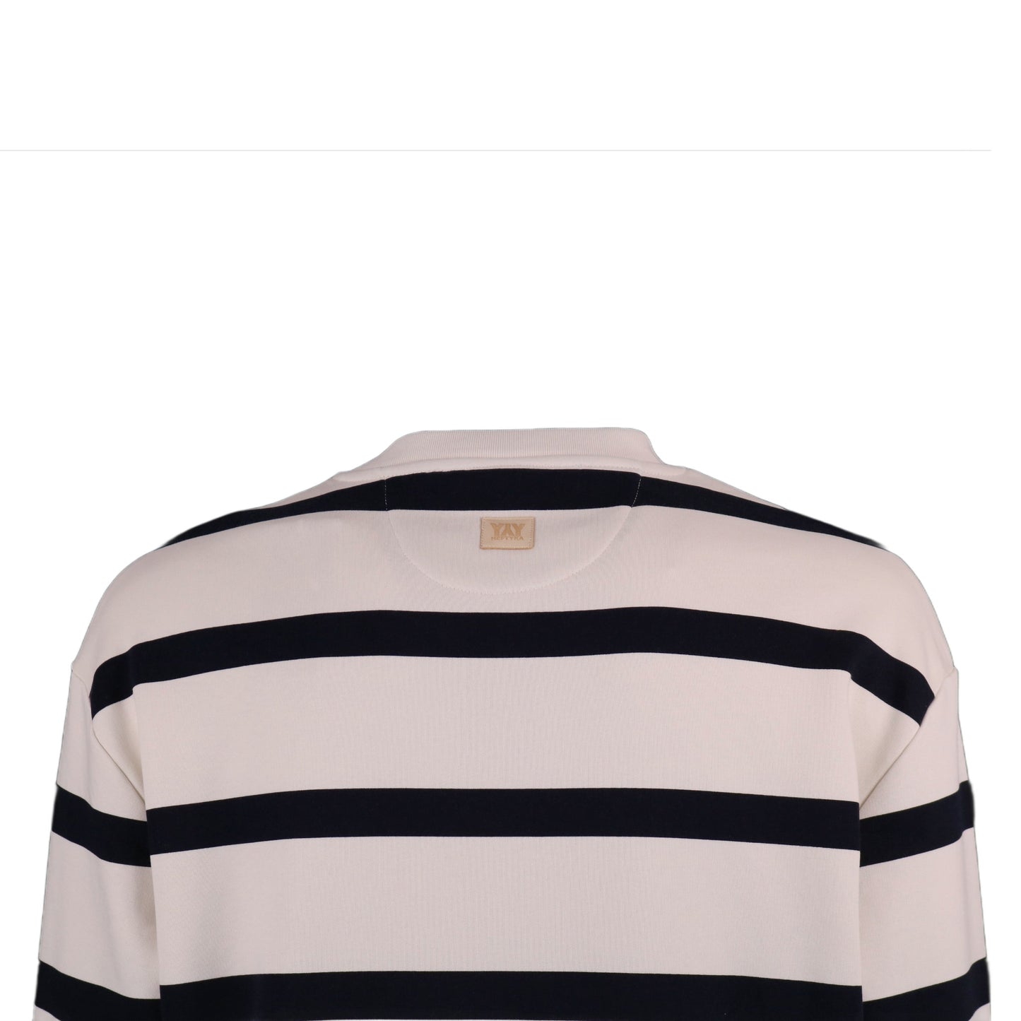 STRIPE CREW NECK SWEAT WHITE NAVY